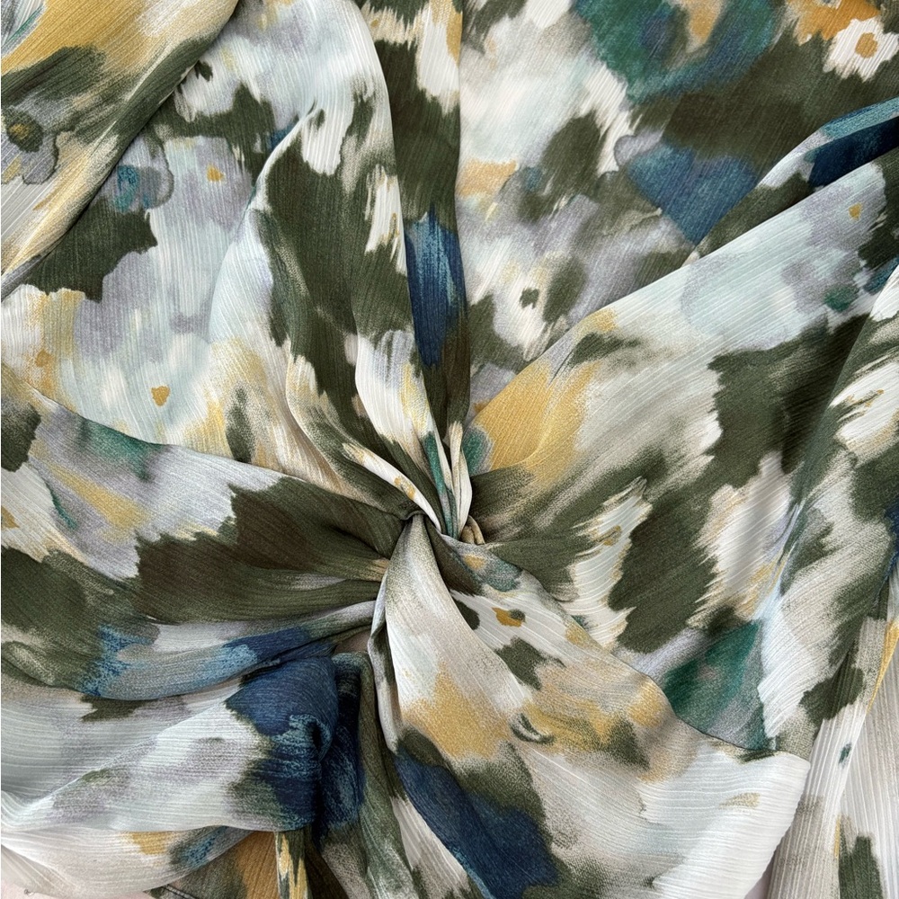 Zara Ruched Tie-dye Print blouse - Picture 4 of 4
